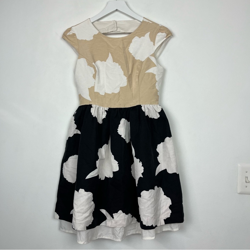 Anthropologie Troubadour by Contrast Study Silk Blend Floral Dress